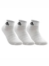 Logo Ankle Socks 3 Pairs White - ADIDAS - BALAAN 4