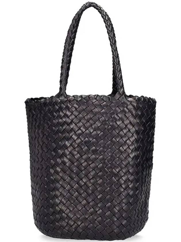 Hand Braided Top Hand Basket Black Tote Bag - DRAGON DIFFUSION - BALAAN 1