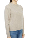 Embroidered Logo Crew Neck Wool Knit Top Beige - SPORTY & RICH - BALAAN 4