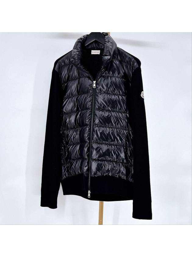 knit padded cardigan black XL size - MONCLER - BALAAN 4