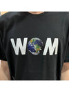 Genius World Logo Graphic Short Sleeve T-Shirt Black - MONCLER - BALAAN.