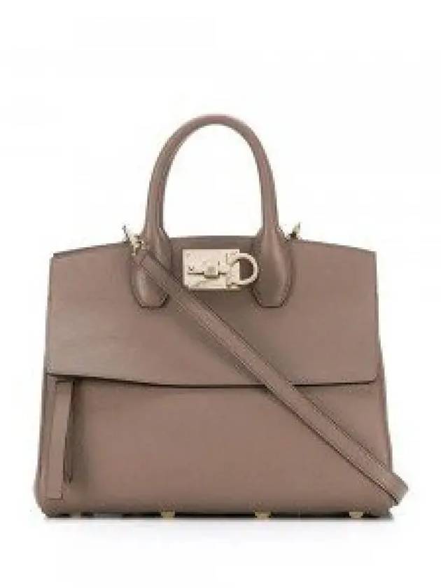 Studio Small Tote Bag Caraway Seed - SALVATORE FERRAGAMO - BALAAN 2