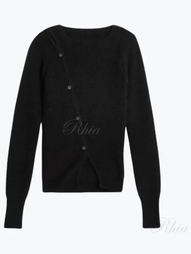 La Maille Pau Asymmetric Cardigan Black - JACQUEMUS - BALAAN 2