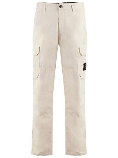 Pantaloni Comfort Fit Cargo Straight Pants Ivory - STONE ISLAND - BALAAN 2