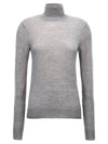 Cassandre Wool Turtle Neck Grey - SAINT LAURENT - BALAAN 2