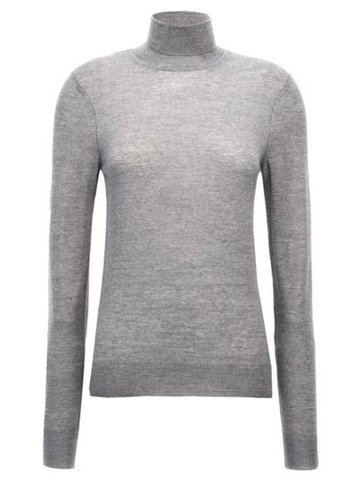 Cassandre Wool Turtle Neck Grey - SAINT LAURENT - BALAAN 2