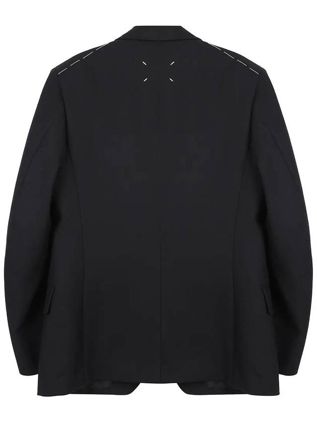 Men's Herringbone Wool Jacket Black - MAISON MARGIELA - BALAAN 3