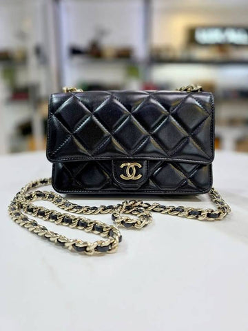 Chain Wallet Big Black WOC AP2377 - CHANEL - BALAAN 1