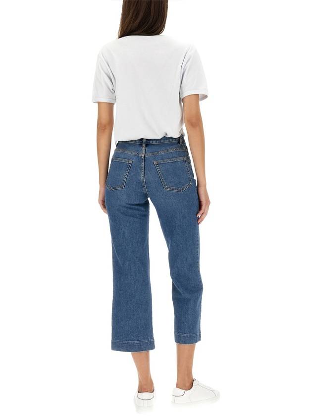 Women's Sailor Crop Straight Jeans Blue - A.P.C. - BALAAN 3