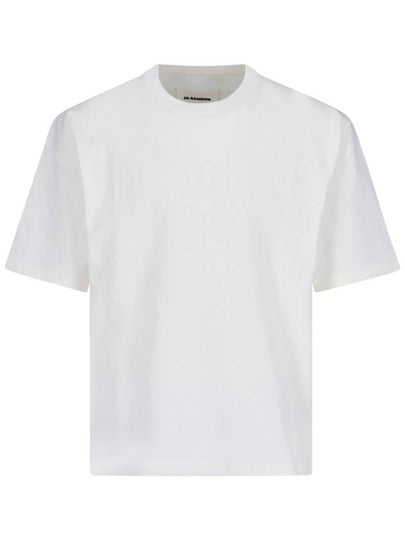 Logo Print Short Sleeve T-Shirt White - JIL SANDER - BALAAN 2