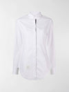 Women's Hidden Three Stripes Oxford Classic Shirt White - THOM BROWNE - BALAAN 3