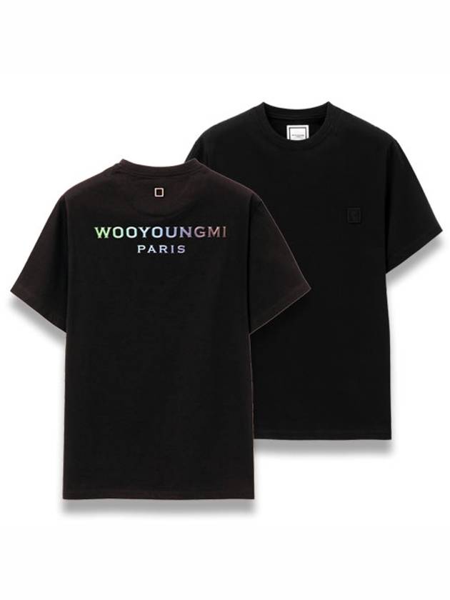 Cotton Gradient Embossed Back Logo TShirt W241TS08708B - WOOYOUNGMI - BALAAN 1