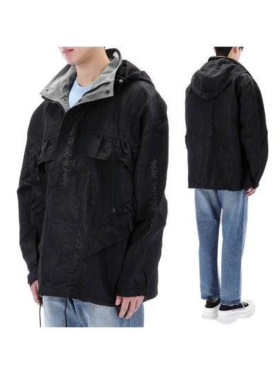 Embroidered Logo Nylon Jacket Black - ACNE STUDIOS - BALAAN 2