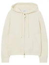 Drawstring Zip-Up Hoodie Ivory - BURBERRY - BALAAN 2