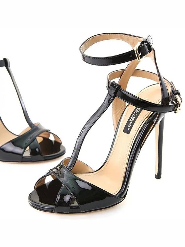 12cm Leather Sandal Heels Black - DOLCE&GABBANA - BALAAN 3