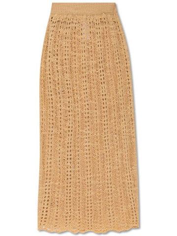 Cult Gaia ‘Dawson’ Openwork Skirt, Women's, Beige - CULT GAIA - BALAAN 1