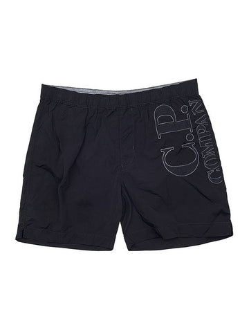 Big Logo Swim Shorts Black - CP COMPANY - BALAAN 1