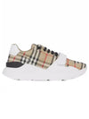 Vintage Check And Leather Sneakers White Archive Beige - BURBERRY - BALAAN 2