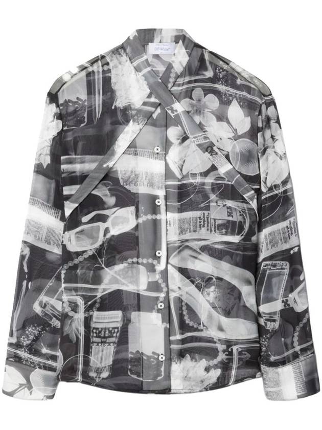 X-ray print silk shirt OWGE014S24FAB0021001 - OFF WHITE - BALAAN 1