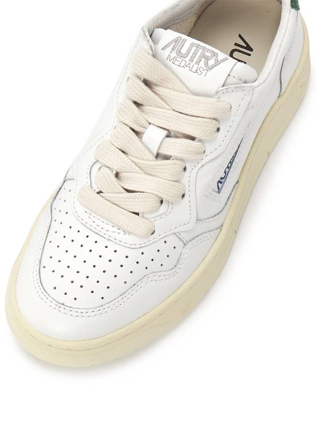 Medalist Green Tab Leather Low Top Sneakers White - AUTRY - BALAAN 8