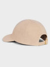 Cream Corduroy Triomphe Patch Baseball Cap 2AUG4109V 12CR - CELINE - BALAAN 5