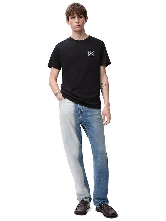 Anagram Crew Neck Cotton Short Sleeve T-Shirt Black - LOEWE - BALAAN 5