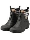 Vintage Check Neoprene Rubber Rain Boots Black Archive Beige - BURBERRY - BALAAN 2