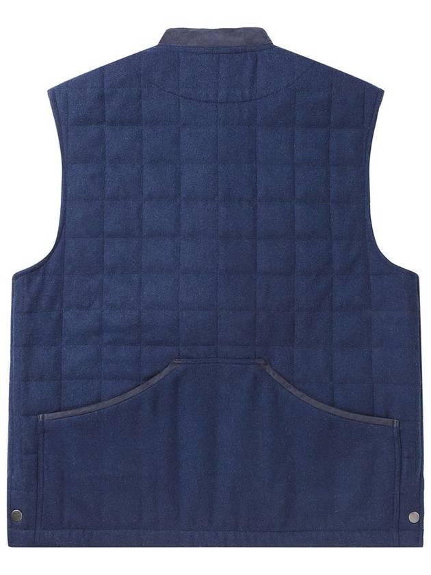 Square Quilting Wool Vest Navy - SOLEW - BALAAN 3