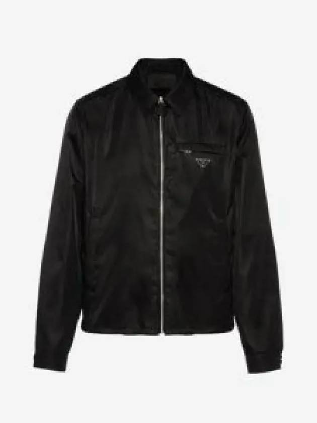 Re-Nylon Zip Up Gabardine Blouson Jacket Black - PRADA - BALAAN 2