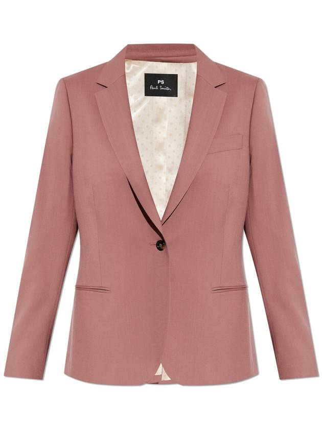 PS Paul Smith Wool Blazer, Women's, Pink - PAUL SMITH - BALAAN 1