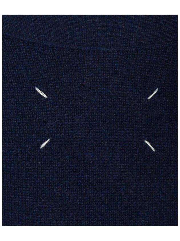 Cashmere Back Stitch Cardigan Navy - MAISON MARGIELA - BALAAN 5