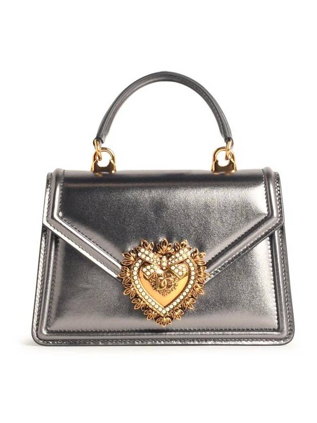 Dolce & Gabbana 'Devotion' Silver Leather Bag - DOLCE&GABBANA - BALAAN 1