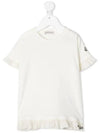 21SS Women’s Ruffle Tshirt White 8C757 10 83907 034 - MONCLER - BALAAN 1