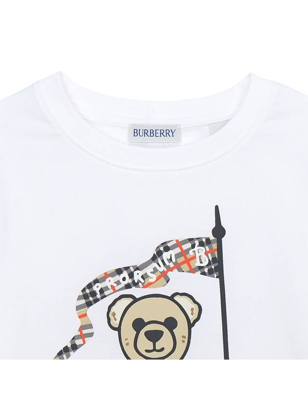 Kids Thomas Bear Cotton Short Sleeve T-Shirt White - BURBERRY - BALAAN 4