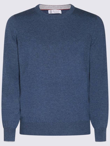 Brunello Cucinelli Blue Wool Knitwear - BRUNELLO CUCINELLI - BALAAN 1