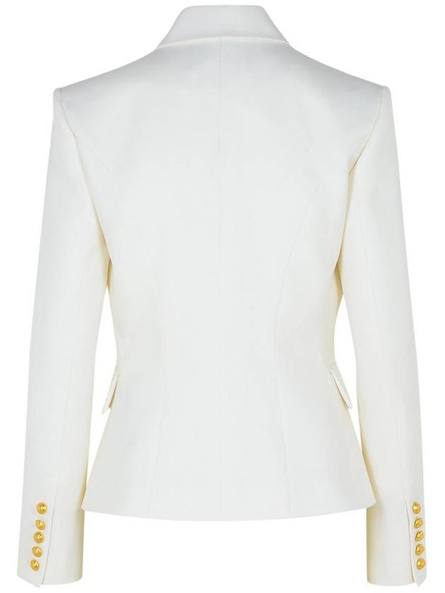 Balmain White Virgin Wool Blazer - BALMAIN - BALAAN 3