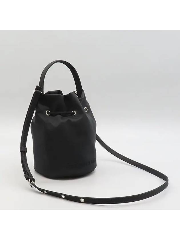 656682 Black Fabric Wheel Drawstring XS Bucket Tote Bag Shoulder Strap - BALENCIAGA - BALAAN 3