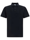 Men's Embroidered Logo Cotton Polo Shirt Black - BURBERRY - BALAAN 2