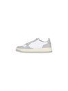 Men's Medalist Low Leather Sneakers Grey White - AUTRY - BALAAN 4