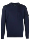 Shadow Project Pocket Crew Neck Knit Top Navy - STONE ISLAND - BALAAN 2