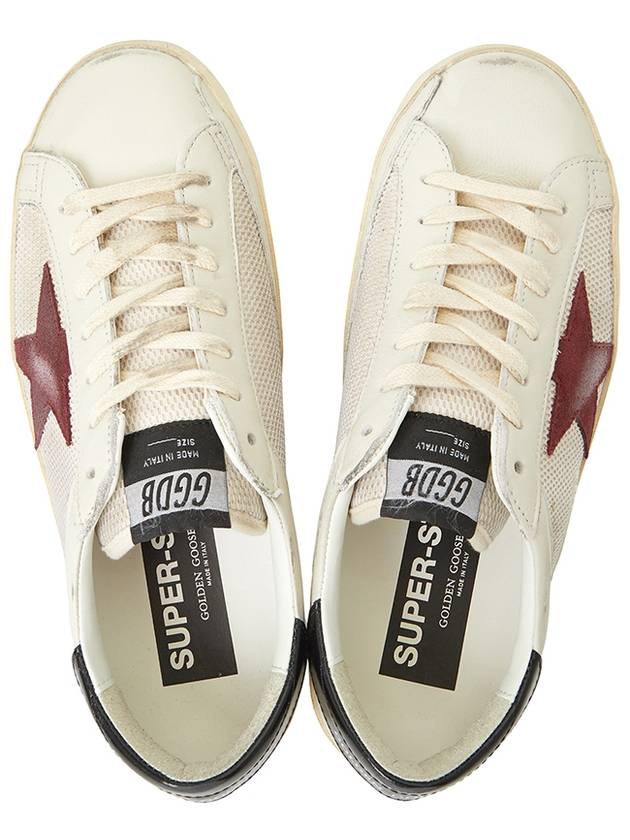 Superstar Distressed Suede-Trimmed Leather And Mesh Sneakers Off White - GOLDEN GOOSE - BALAAN 3