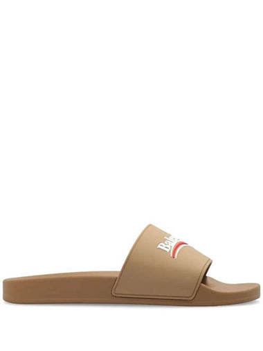 Fool Political Campaign Logo Slippers Brown - BALENCIAGA - BALAAN 1