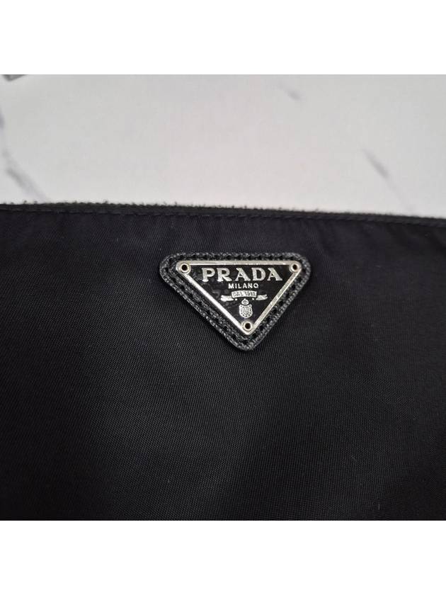 Triangular logo nylon women s mini shoulder bag black INI545 - PRADA - BALAAN 5