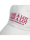 Slogan Logo Ball Cap White Pink - CASEALOT - BALAAN 4