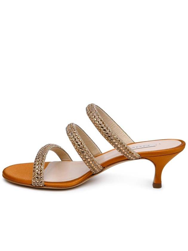 Casadei 'Stratosphere' Honey Satin Sandals - CASADEI - BALAAN 3