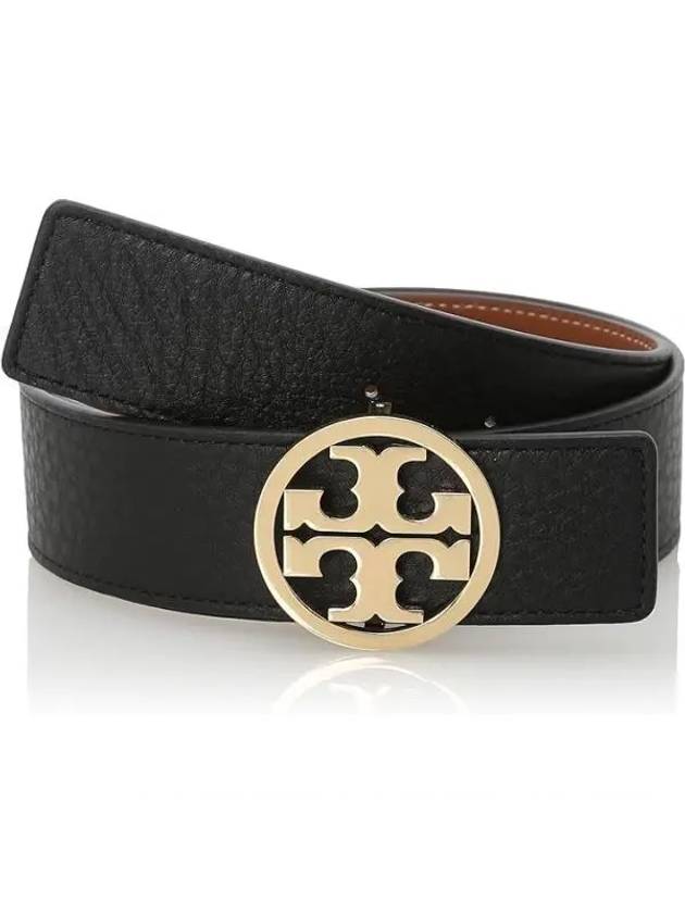 1.5" Miller Reversible Leather Belt Black Classic Cuoio - TORY BURCH - BALAAN 2