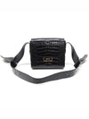 BB50B1B0LK Black Crocodile Embossed Leather Gold Eden Small Shoulder Bag - GIVENCHY - BALAAN 1