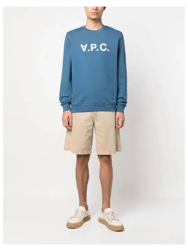 VPC Logo Crew Neck Sweatshirt Blue - A.P.C. - BALAAN 4