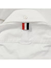 Men's Logo Patch Classic Cotton Long-Sleeve Shirt White - THOM BROWNE - BALAAN 6