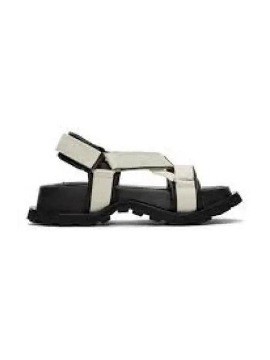 Lug Sole Textile Sandals White Black - JIL SANDER - BALAAN 2
